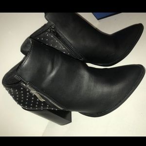 JustFab black booties